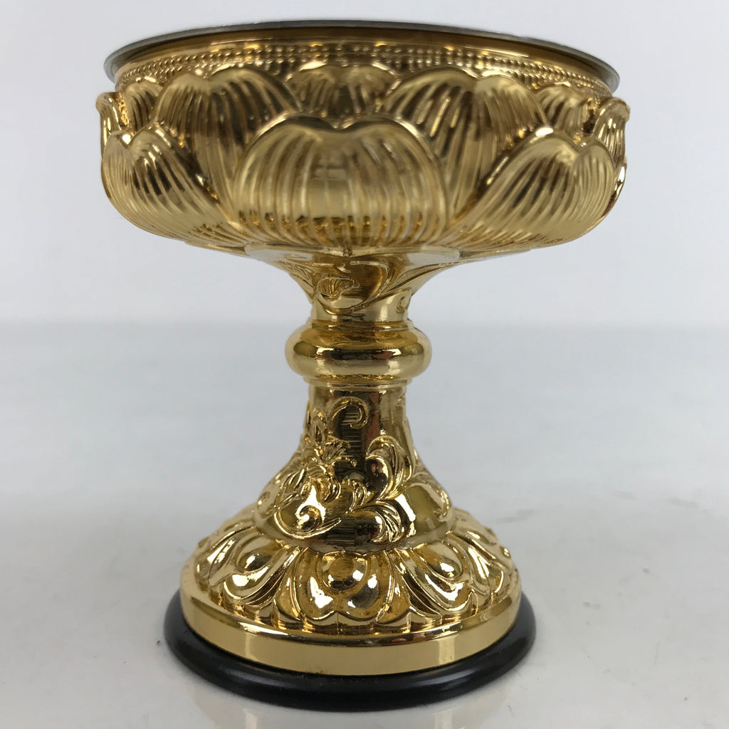 Japanese Buddhist Altar Fitting Brass Rice Offering Cup Vtg Butsugu Gold BA339