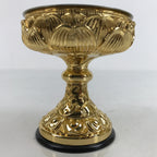 Japanese Buddhist Altar Fitting Brass Rice Offering Cup Vtg Butsugu Gold BA339