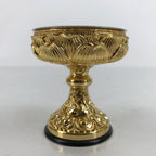 Japanese Buddhist Altar Fitting Brass Rice Offering Cup Vtg Butsugu Gold BA339