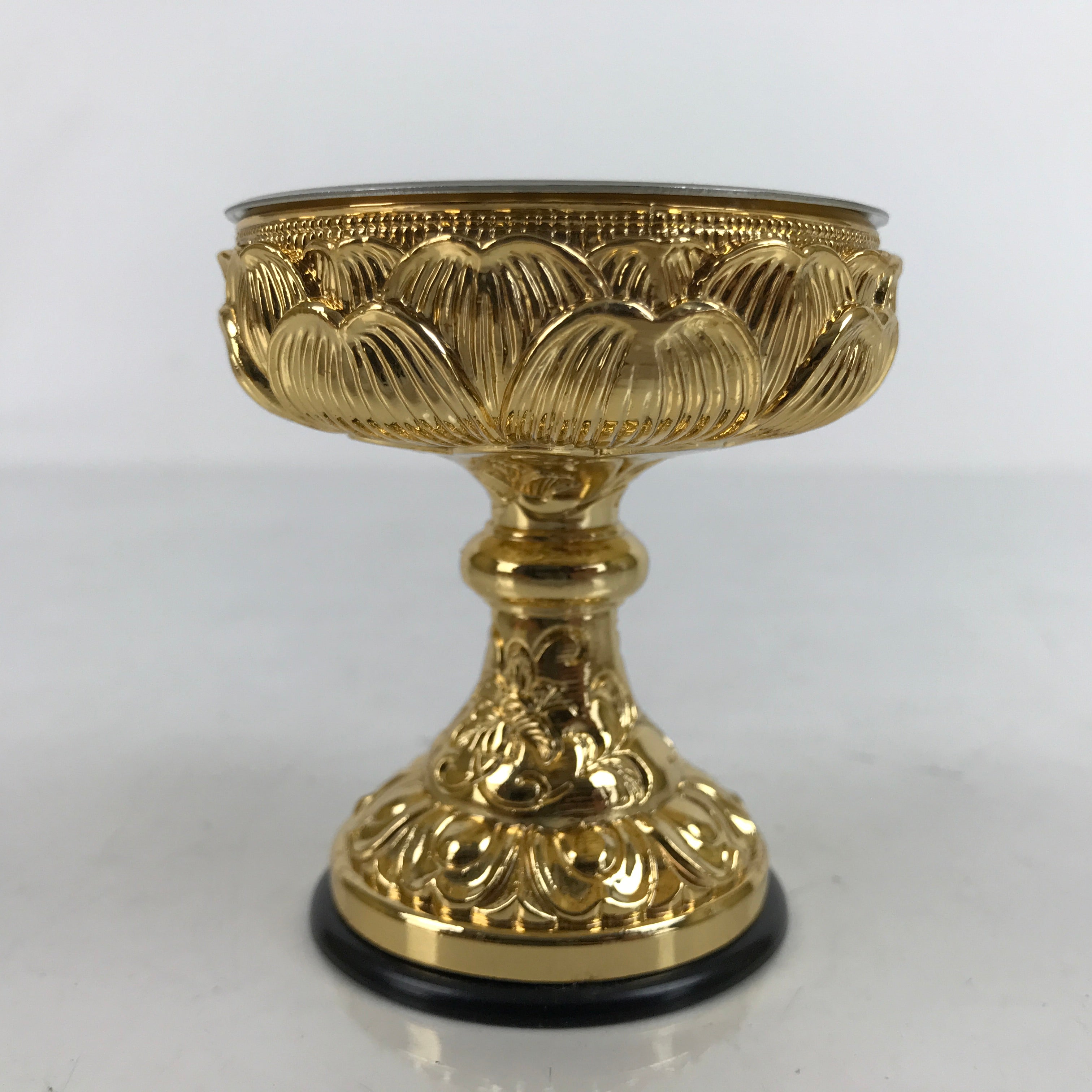 Japanese Buddhist Altar Fitting Brass Rice Offering Cup Vtg Butsugu Gold BA339