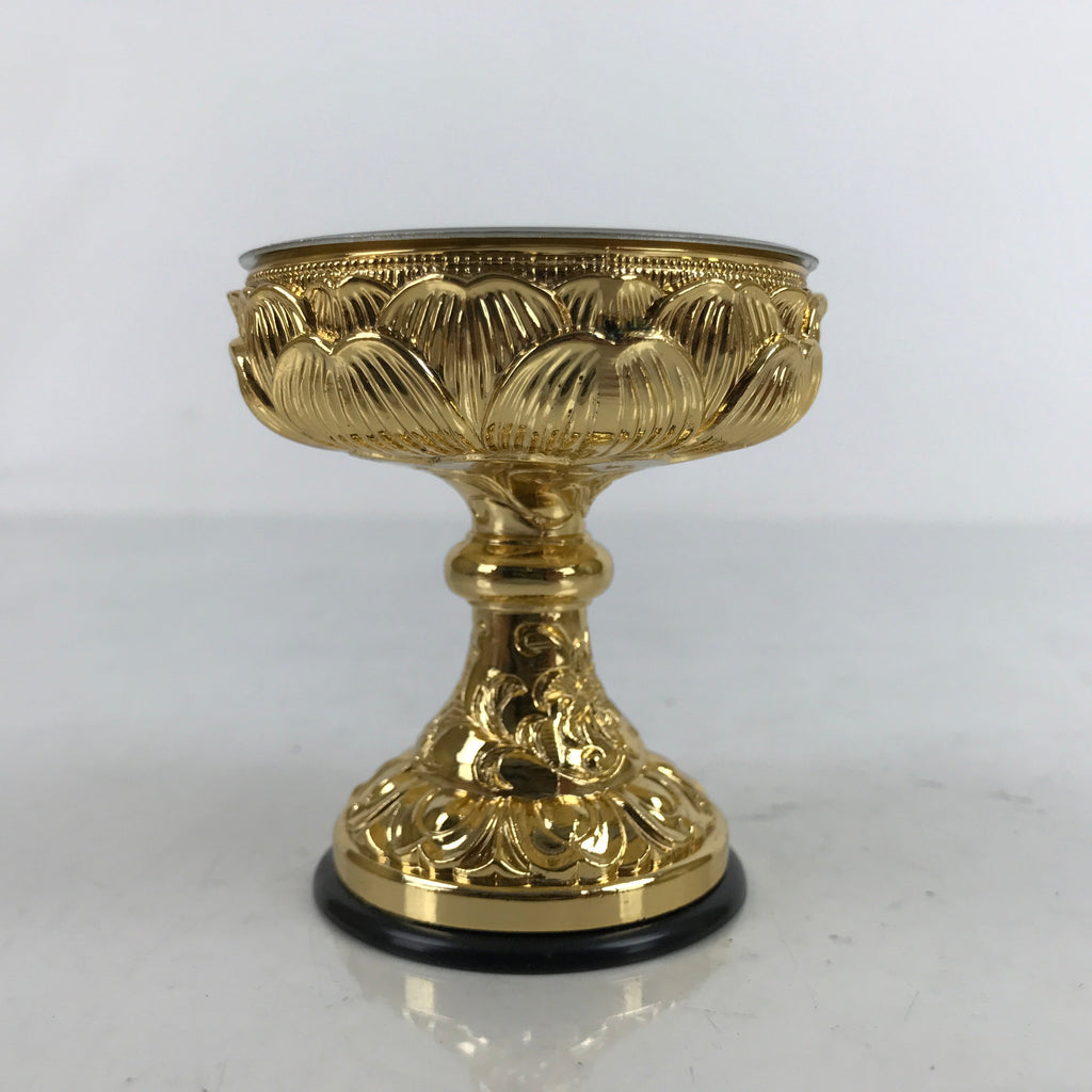 Japanese Buddhist Altar Fitting Brass Rice Offering Cup Vtg Butsugu Gold BA339