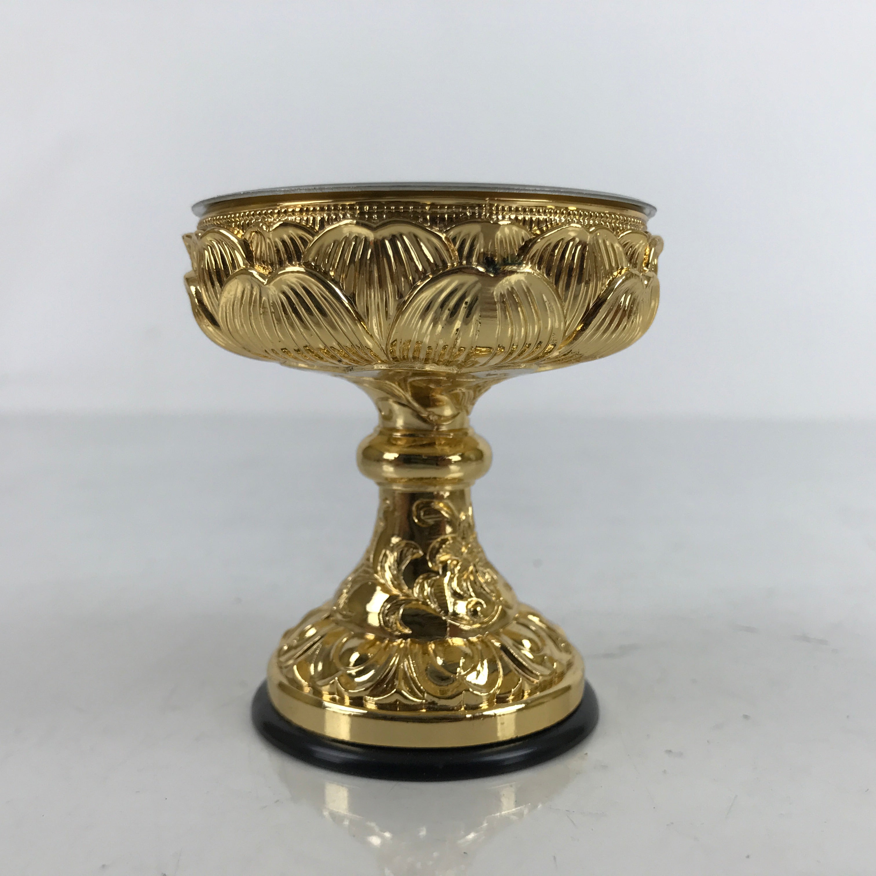 Japanese Buddhist Altar Fitting Brass Rice Offering Cup Vtg Butsugu Gold BA339