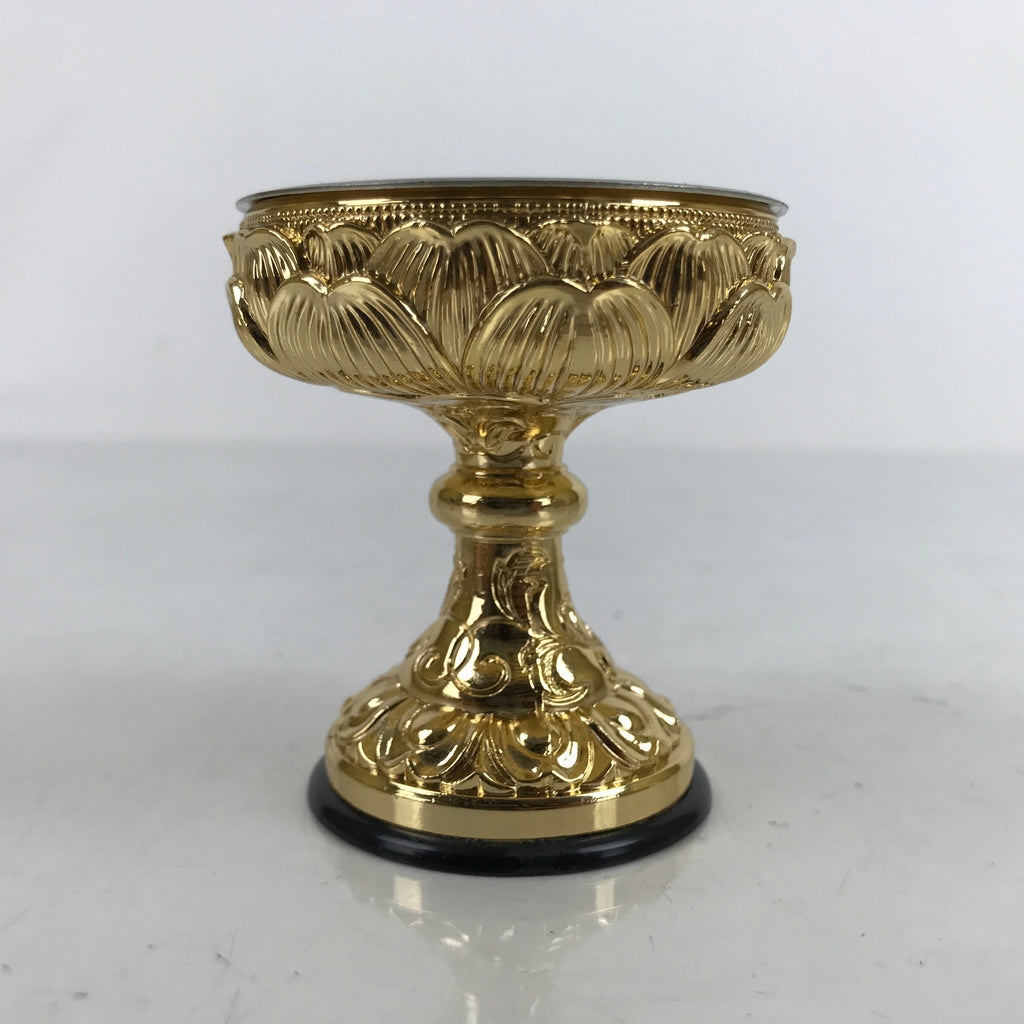 Japanese Buddhist Altar Fitting Brass Rice Offering Cup Vtg Butsugu Gold BA339