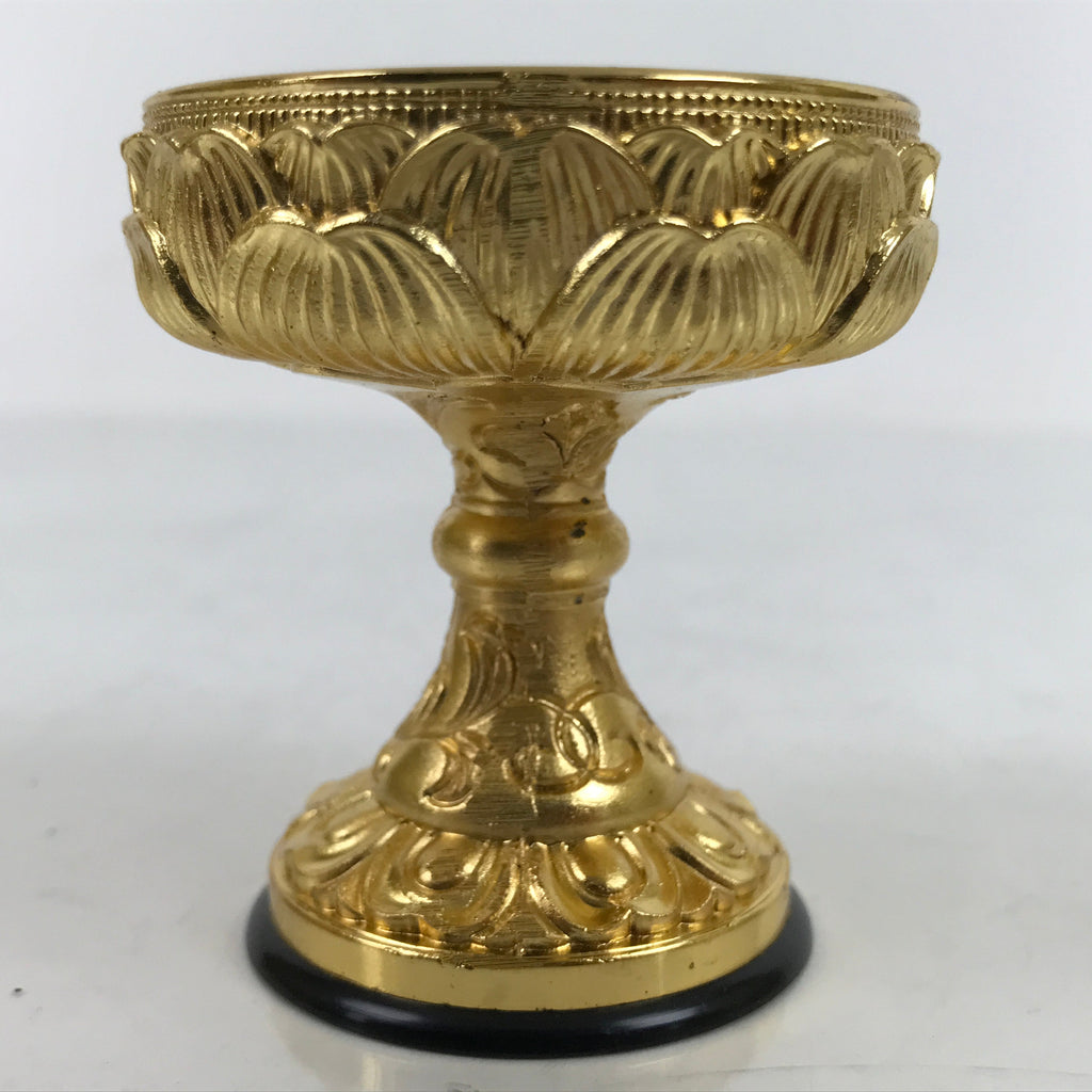 Japanese Buddhist Altar Fitting Brass Rice Offering Cup Vtg Butsugu Gold BA340