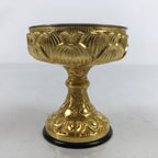 Japanese Buddhist Altar Fitting Brass Rice Offering Cup Vtg Butsugu Gold BA340