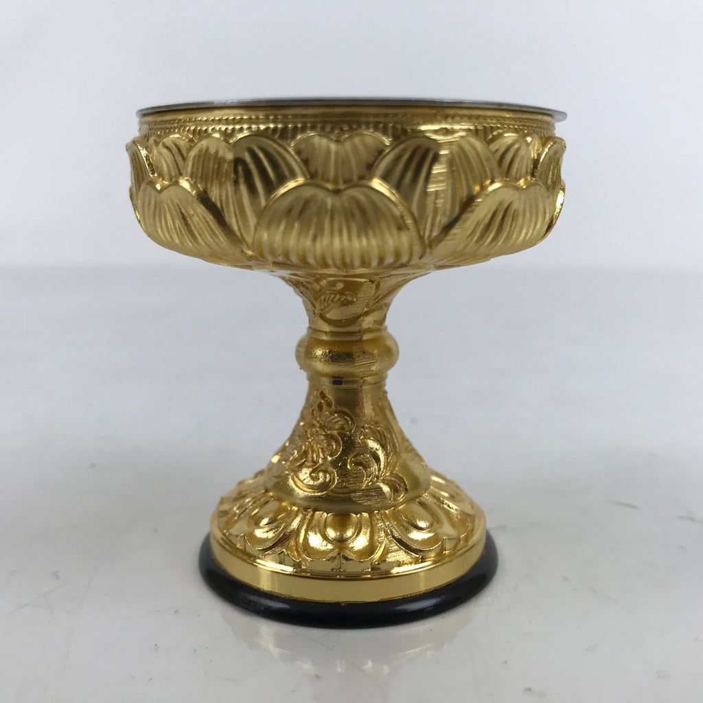 Japanese Buddhist Altar Fitting Brass Rice Offering Cup Vtg Butsugu Gold BA340