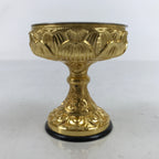 Japanese Buddhist Altar Fitting Brass Rice Offering Cup Vtg Butsugu Gold BA340