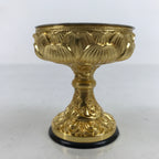 Japanese Buddhist Altar Fitting Brass Rice Offering Cup Vtg Butsugu Gold BA340