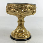 Japanese Buddhist Altar Fitting Brass Rice Offering Cup Vtg Butsugu Gold BA341