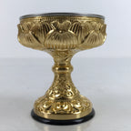 Japanese Buddhist Altar Fitting Brass Rice Offering Cup Vtg Butsugu Gold BA341