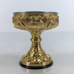 Japanese Buddhist Altar Fitting Brass Rice Offering Cup Vtg Butsugu Gold BA341
