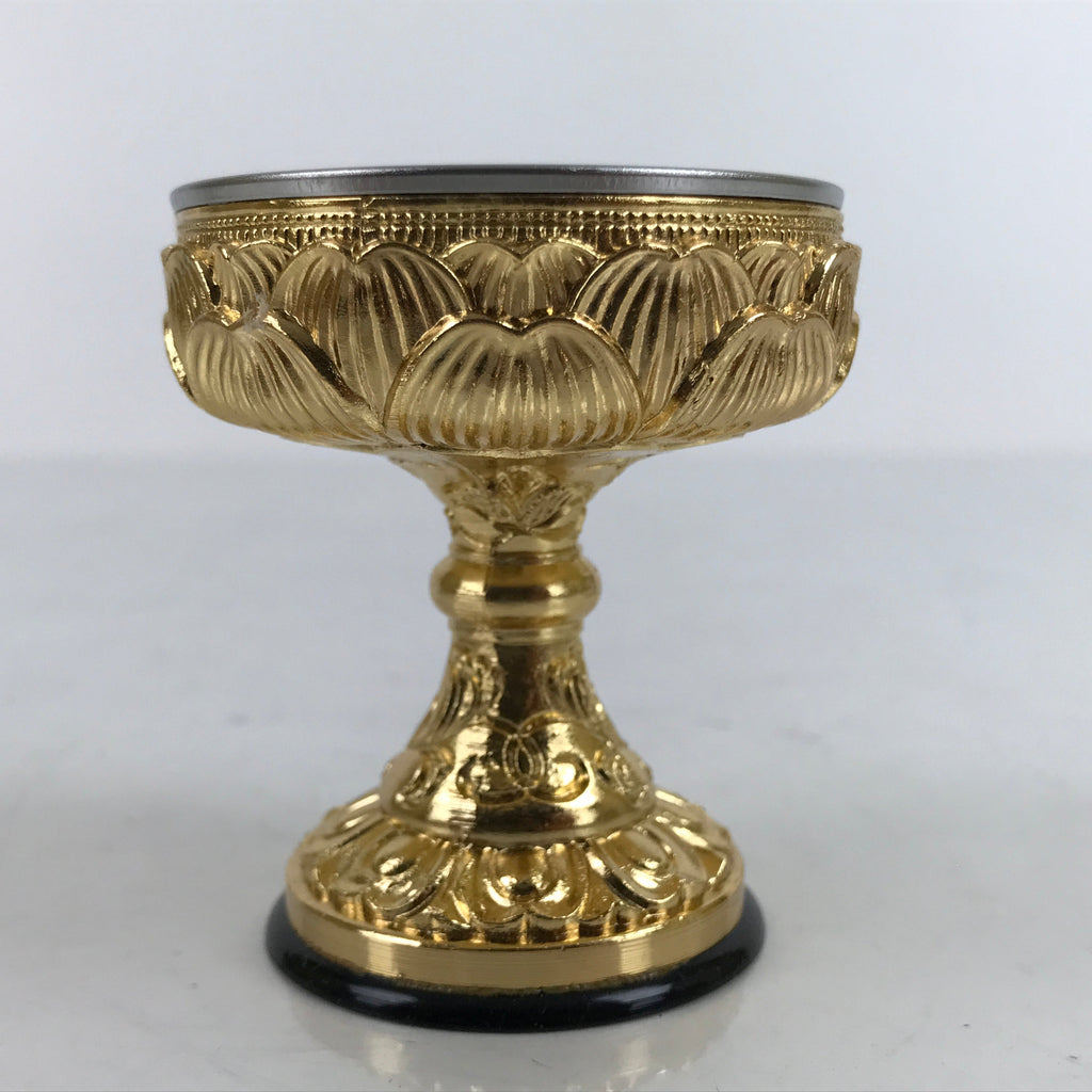 Japanese Buddhist Altar Fitting Brass Rice Offering Cup Vtg Butsugu Gold BA341