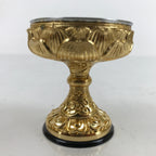 Japanese Buddhist Altar Fitting Brass Rice Offering Cup Vtg Butsugu Gold BA342