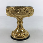 Japanese Buddhist Altar Fitting Brass Rice Offering Cup Vtg Butsugu Gold BA342