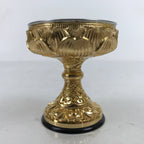 Japanese Buddhist Altar Fitting Brass Rice Offering Cup Vtg Butsugu Gold BA343