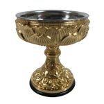 Japanese Buddhist Altar Fitting Brass Rice Offering Cup Vtg Butsugu Gold BA343