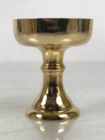 Japanese Buddhist Altar Fitting Brass Rice Offering Cup Vtg Butsugu Gold BA645