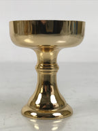 Japanese Buddhist Altar Fitting Brass Rice Offering Cup Vtg Butsugu Gold BA645