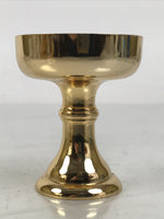 Japanese Buddhist Altar Fitting Brass Rice Offering Cup Vtg Butsugu Gold BA645