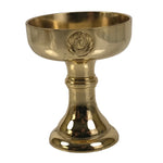 Japanese Buddhist Altar Fitting Brass Rice Offering Cup Vtg Butsugu Gold BA645