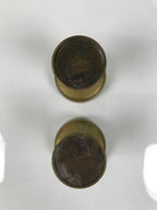 Japanese Buddhist Altar Fitting Brass Rice Offering Cup Vtg Large Gold 2pc BA763
