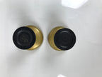 Japanese Buddhist Altar Fitting Brass Rice Offering Cup Vtg Small Gold 2pc BA764