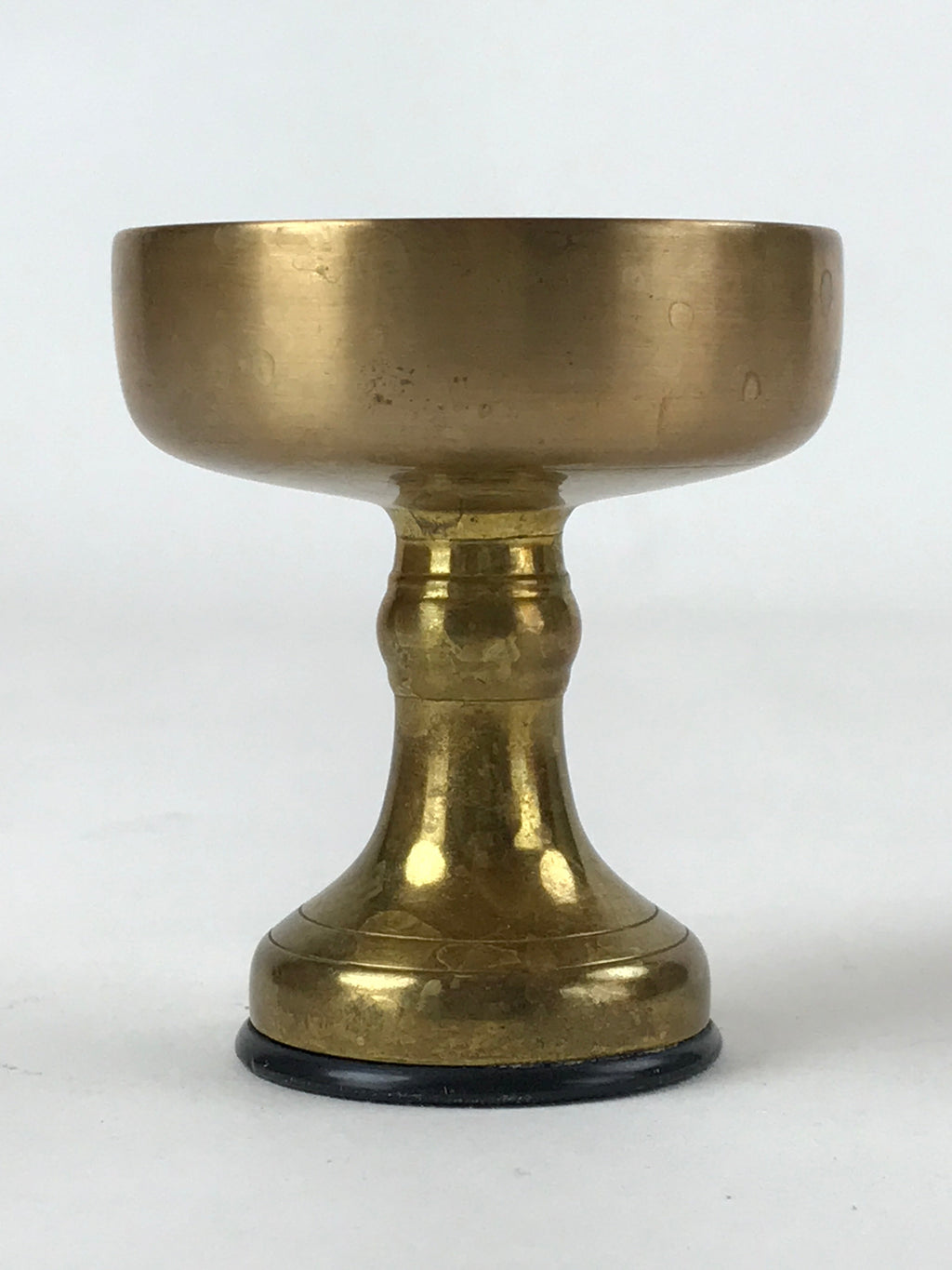Japanese Buddhist Altar Fitting Brass Rice Offering Cup Vtg Small Gold BA210