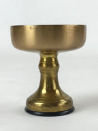 Japanese Buddhist Altar Fitting Brass Rice Offering Cup Vtg Small Gold BA210