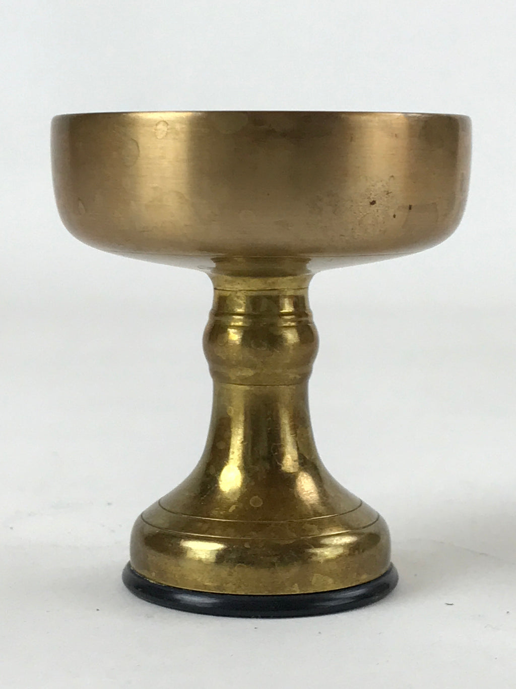 Japanese Buddhist Altar Fitting Brass Rice Offering Cup Vtg Small Gold BA210