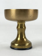 Japanese Buddhist Altar Fitting Brass Rice Offering Cup Vtg Small Gold BA210