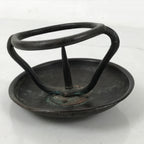Japanese Buddhist Altar Fitting Bronze Candle Stand Part Metal Shokudai BA595