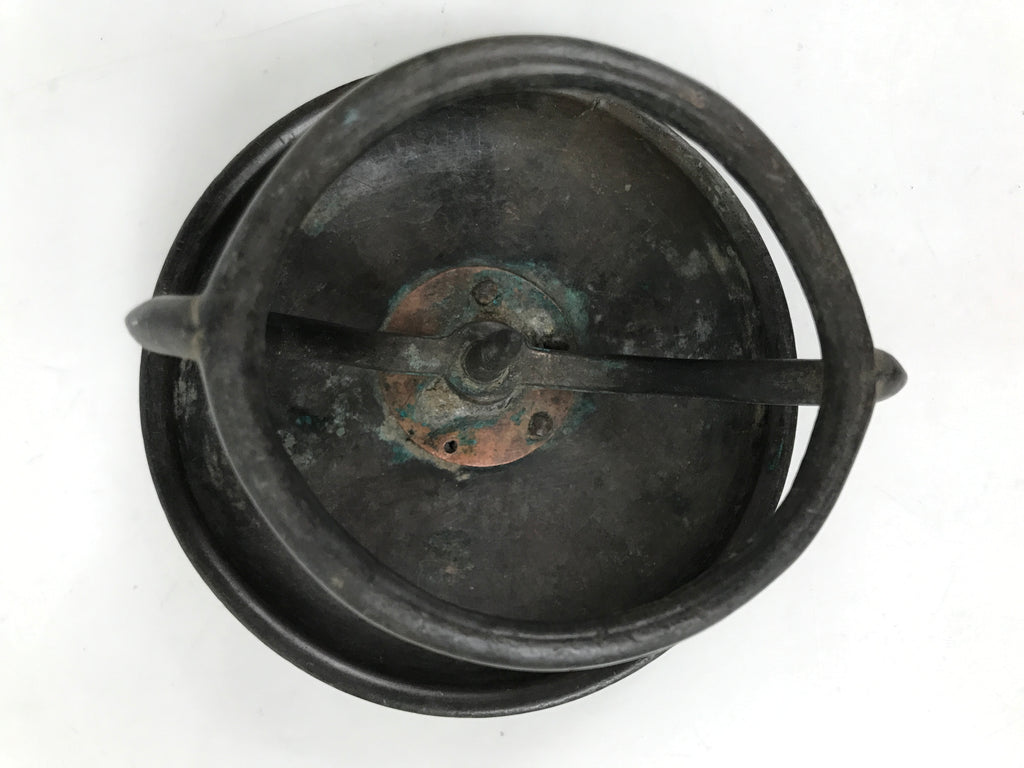 Japanese Buddhist Altar Fitting Bronze Candle Stand Part Metal Shokudai BA595