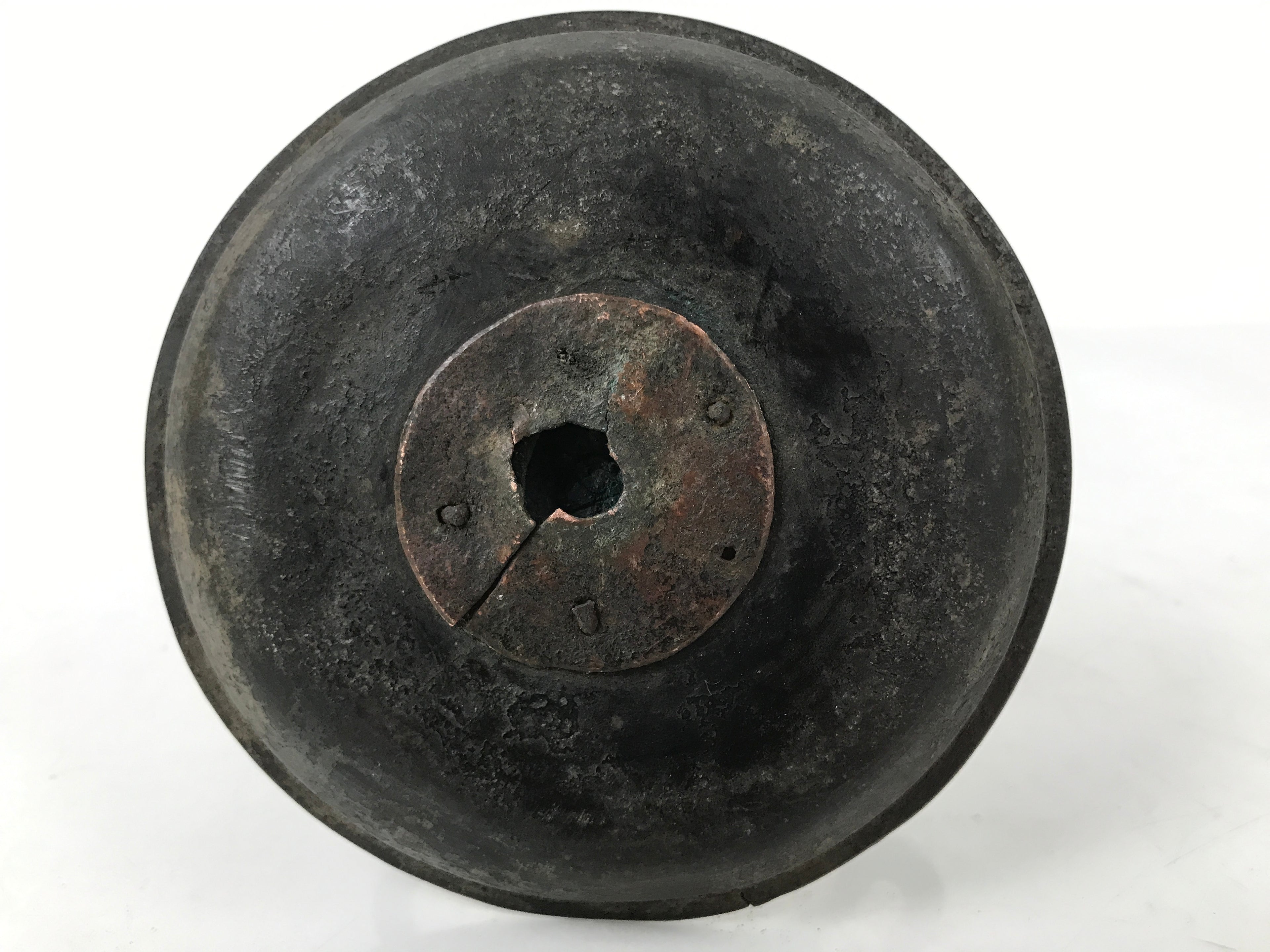 Japanese Buddhist Altar Fitting Bronze Candle Stand Part Metal Shokudai BA595