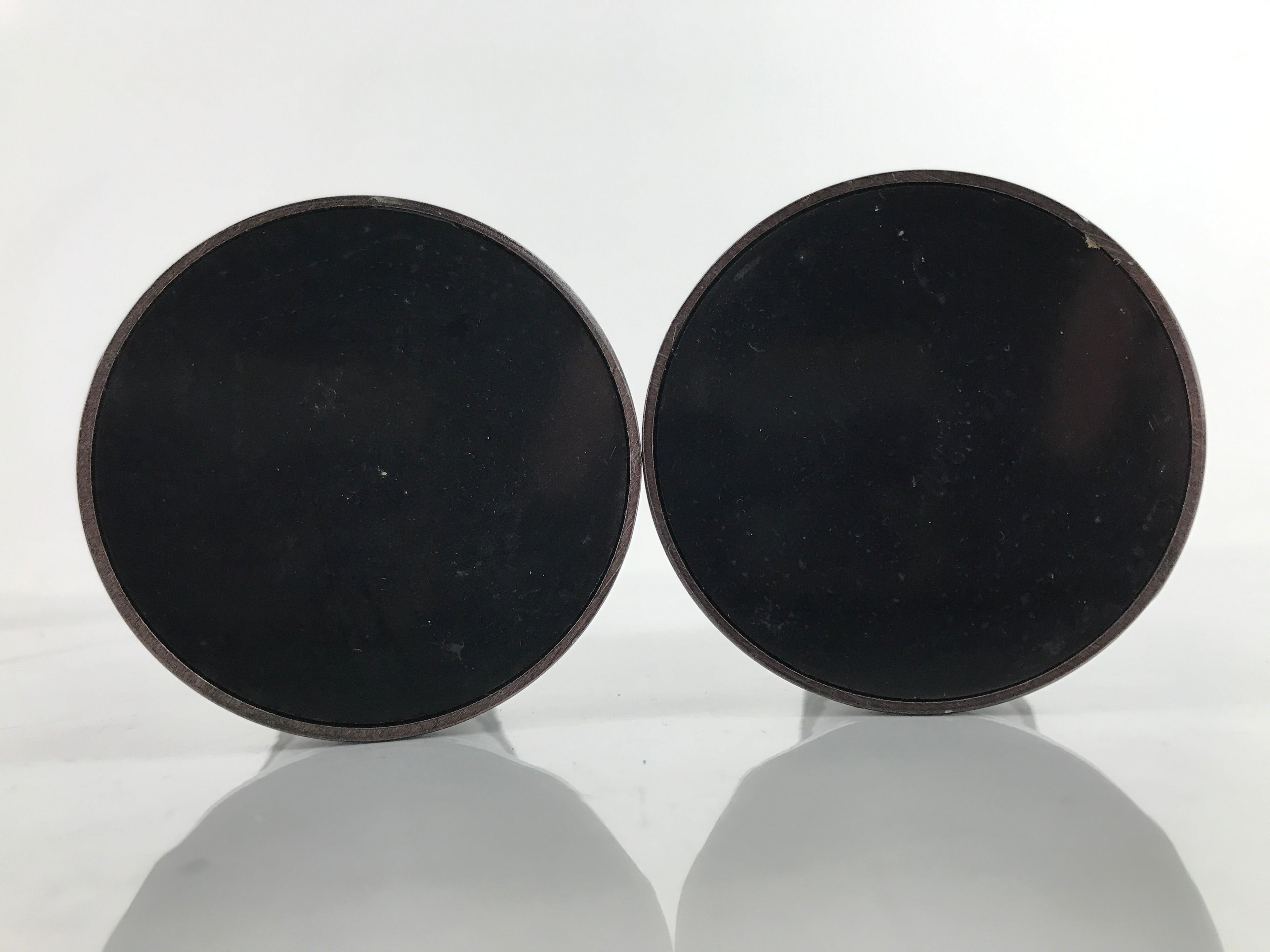 Japanese Buddhist Altar Fitting Bronze Candle Stand Vtg Large Shokudai 2pc BA325