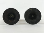 Japanese Buddhist Altar Fitting Bronze Candle Stand Vtg Shokudai 2pc BA180