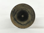 Japanese Buddhist Altar Fitting Bronze Candle Stand Vtg Shokudai Black BA181