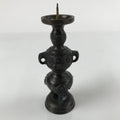 Japanese Buddhist Altar Fitting Bronze Candle Stand Vtg Shokudai Brown BA273