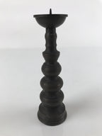 Japanese Buddhist Altar Fitting Bronze Candle Stand Vtg Shokudai Brown BA276