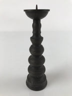 Japanese Buddhist Altar Fitting Bronze Candle Stand Vtg Shokudai Brown BA276