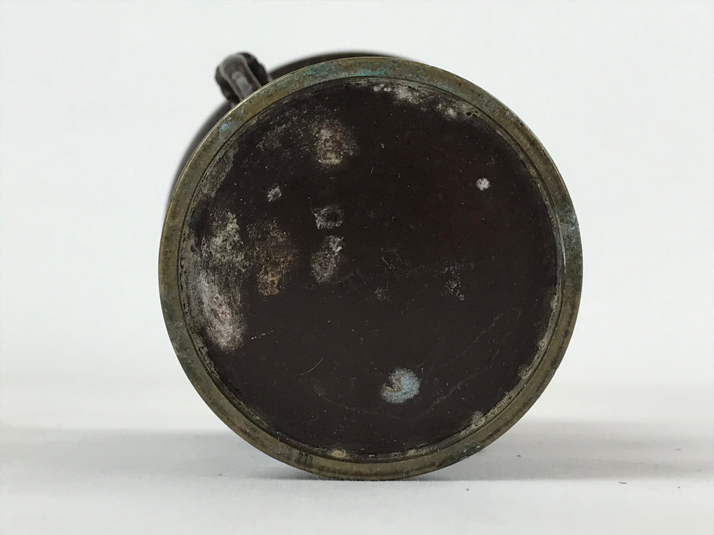 Japanese Buddhist Altar Fitting Bronze Flower Vase Vtg Butsugu Brown BA213