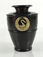 Japanese Buddhist Altar Fitting Bronze Flower Vase Vtg Hanatate Brown BA326