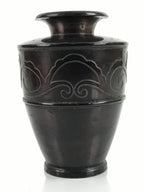 Japanese Buddhist Altar Fitting Bronze Flower Vase Vtg Hanatate Brown BA326