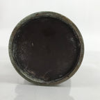 Japanese Buddhist Altar Fitting Bronze Flower Vase Vtg Hanatate Peacock BA356