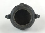 Japanese Buddhist Altar Fitting Bronze Incense Burner Vtg Koro Black Shisa BA68
