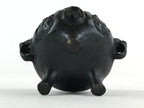 Japanese Buddhist Altar Fitting Bronze Incense Burner Vtg Koro Black Shisa BA68