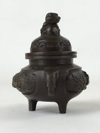 Japanese Buddhist Altar Fitting Bronze Incense Burner Vtg Koro Shishi Lion BA207