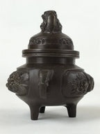 Japanese Buddhist Altar Fitting Bronze Incense Burner Vtg Koro Shishi Lion BA207