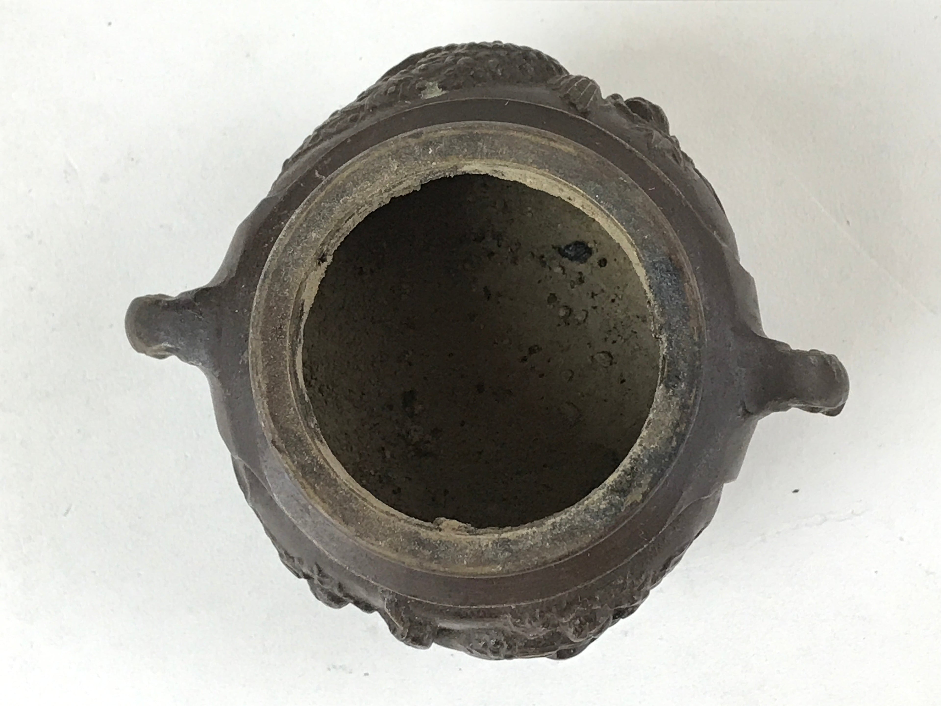 Japanese Buddhist Altar Fitting Bronze Incense Burner Vtg Koro Shishi Lion BA207