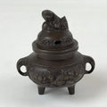 Japanese Buddhist Altar Fitting Bronze Incense Burner Vtg Koro Shishi Lion BA207