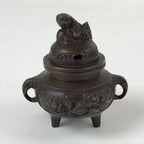 Japanese Buddhist Altar Fitting Bronze Incense Burner Vtg Koro Shishi Lion BA207